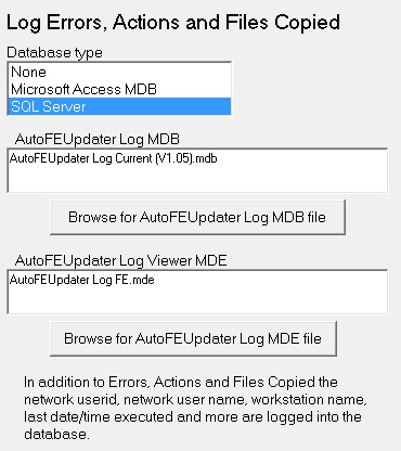 Settings - Enterprise Edition - Log Errors, Actions and Files Copied