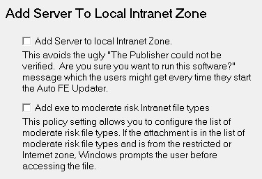 Add Server to local Intranet Zone