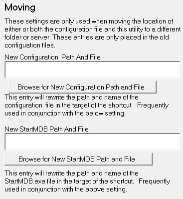 Settings - Moving Server/Foder