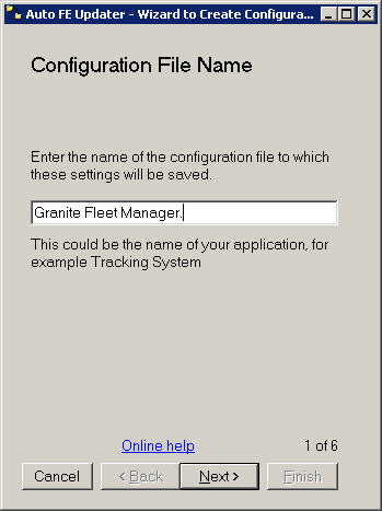 Wizard - Configureation file name